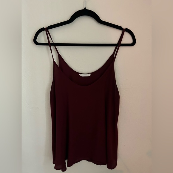 Maroon Flowy Tank Top - Picture 1 of 2